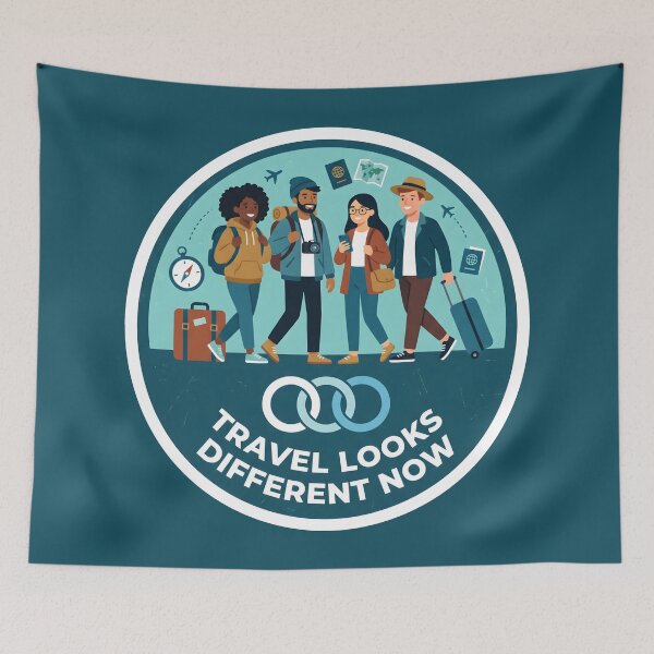 Item preview, Travel Looks Different Now Gen Z designed and sold by SplashTastic.