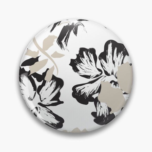 Item preview, Artistic Bloom: Cream and Charcoal Brushstroke Floral designed and sold by LiveLearnCreate.