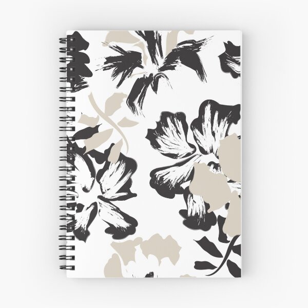 Item preview, Artistic Bloom: Cream and Charcoal Brushstroke Floral designed and sold by LiveLearnCreate.