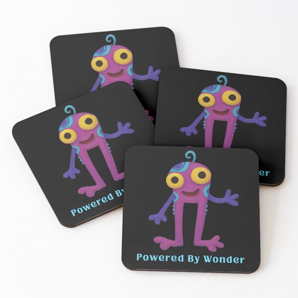 Item preview, Powered By Wonder - Cute Weird Monster with Big Eyes designed and sold by PatykArt.