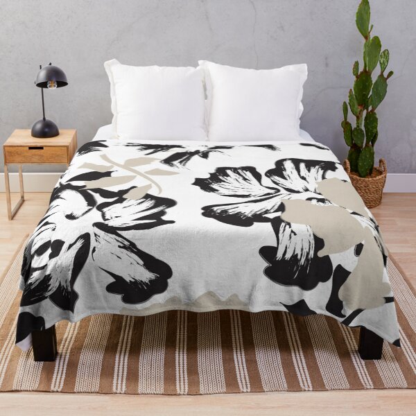 Item preview, Artistic Bloom: Cream and Charcoal Brushstroke Floral designed and sold by LiveLearnCreate.