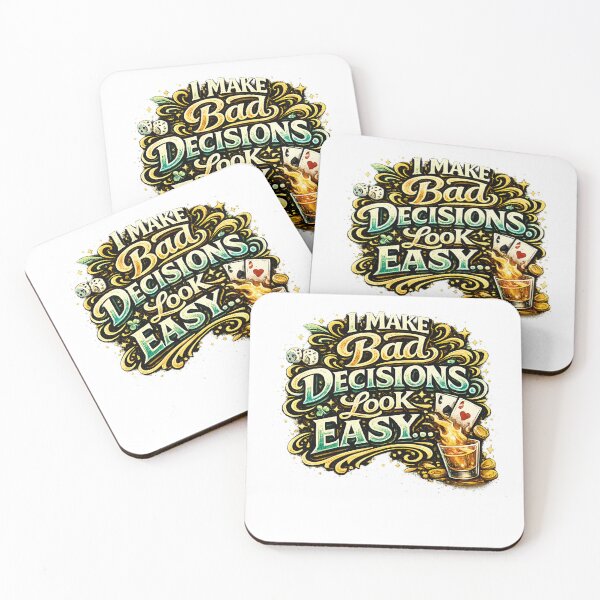 Item preview, I Make Bad Decisions Look Easy Sticker | Funny Sarcastic Quote Decal for Meme Lovers & Chaotic Souls designed and sold by Pixel Rush.