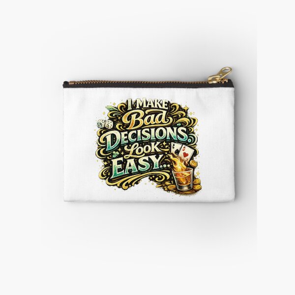 Item preview, I Make Bad Decisions Look Easy Sticker | Funny Sarcastic Quote Decal for Meme Lovers & Chaotic Souls designed and sold by Pixel Rush.