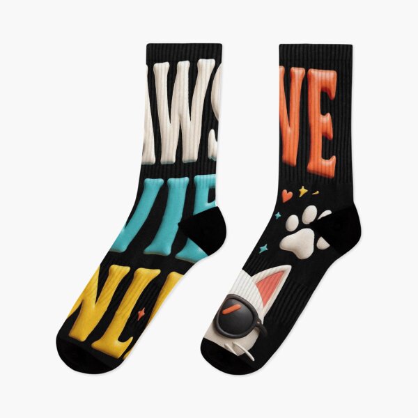 Item preview, Pawsitive Vibes Only colorful typographic cute cat design designed and sold by SmashingDeals.