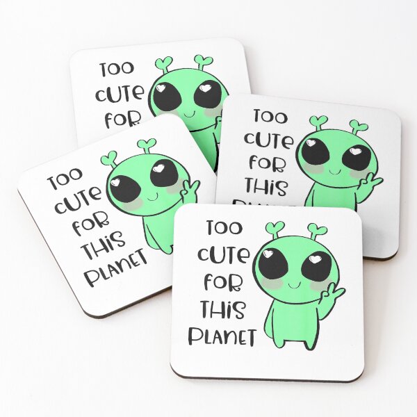 Item preview, Kawaii Alien Art T-Shirt Too Cute for This Planet T-Shirt designed and sold by ljat14.