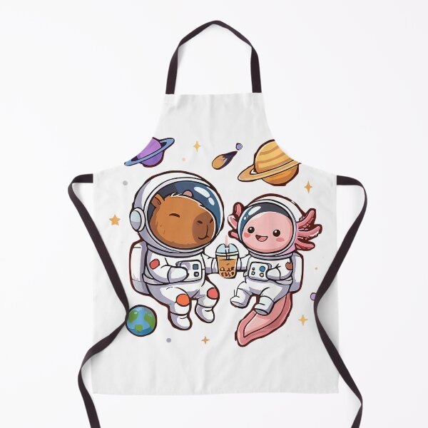 Item preview, Kawaii Astronaut Capybara Axolotl Space Bubble Tea T-Shirt designed and sold by Aru Pxle.