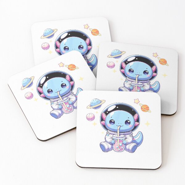 Item preview, Kawaii Axolotl Bubble Tea Boba Tea Astronaut Space Axolotl T-Shirt designed and sold by Juvestore24.