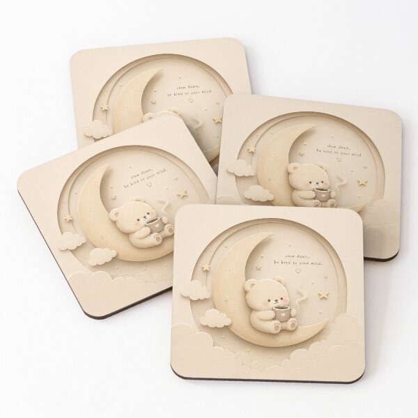 Item preview,  Cute Teddy Bear Moon Nursery Illustration designed and sold by Siti Hoiriyah.