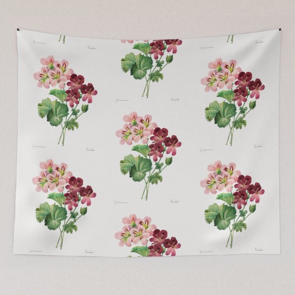 Item preview, Geranium Flowers Vintage Botanical Illustration designed and sold by TheRetroArtRoom.