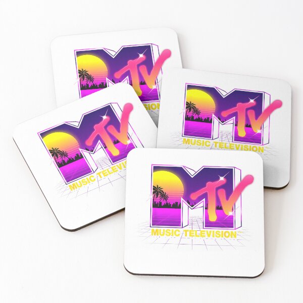 Item preview, MTV Retrowave Sunset Synthwave Cyberpunk Vaporwave 80s MTV T-Shirt designed and sold by JankoZED.