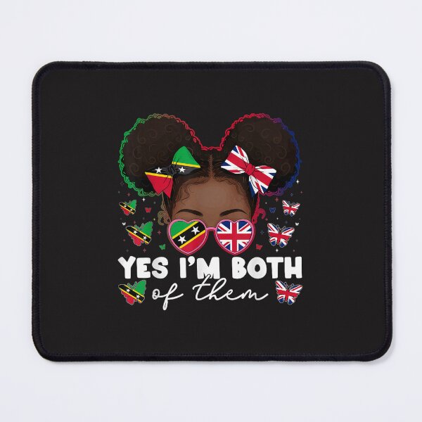 Item preview, Half British Half St Kittitian Girl Yes I'm Both of Them Flag Design designed and sold by kiralynstration.