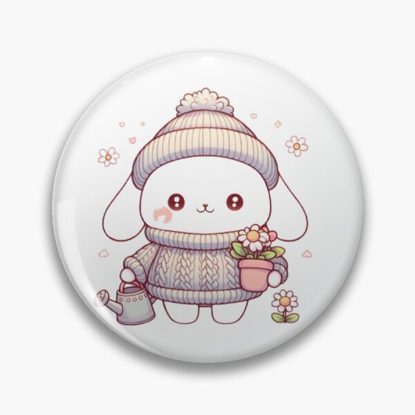 Item preview, Cozy Gardening Bunny Sticker | Cute Kawaii Rabbit with Flower Pot designed and sold by vigzhifushions.