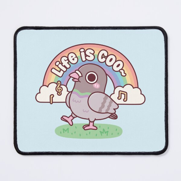 Item preview, Cute Pigeon And Rainbow Life Is Coo Pun Quote designed and sold by rustydoodle.