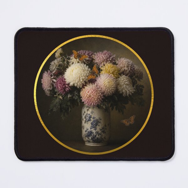 Item preview, Chrysanthemums and butterflies. designed and sold by moths-minor.