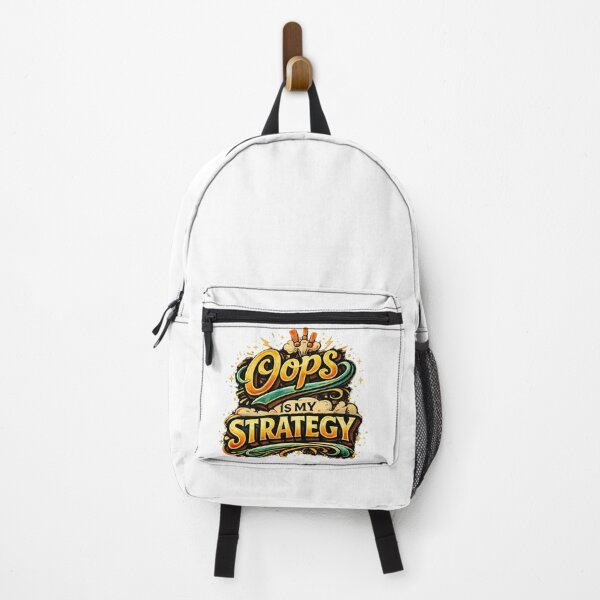 Item preview, Oops Is My Strategy Sticker | Funny Sarcastic Quote Decal for Chaos Lovers & Meme Fans designed and sold by Pixel Rush.
