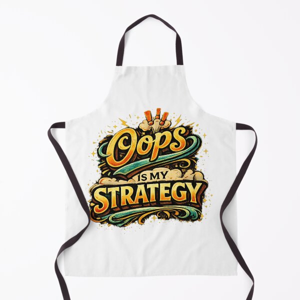 Item preview, Oops Is My Strategy Sticker | Funny Sarcastic Quote Decal for Chaos Lovers & Meme Fans designed and sold by Pixel Rush.