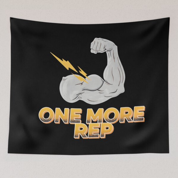 Item preview, One More Rep Gym Motivation Bicep Fitness designed and sold by ThunderRed.