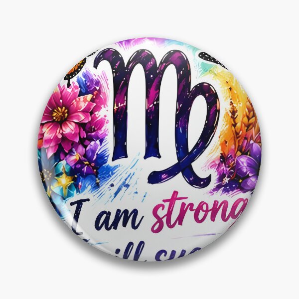 Item preview, Virgo I Am Strong I Will Succeed Butterfly Floral Art designed and sold by Zodiac Celestial Art.