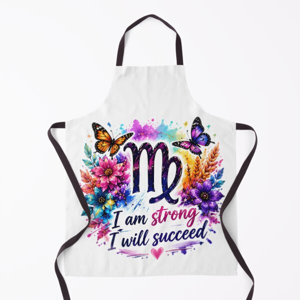 Item preview, Virgo I Am Strong I Will Succeed Butterfly Floral Art designed and sold by Zodiac Celestial Art.