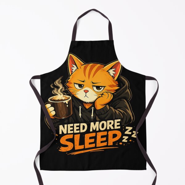 Item preview, MISO Need More Sleep Funny Sleepy Cat Coffee T-Shirt designed and sold by Meow-Attitude.
