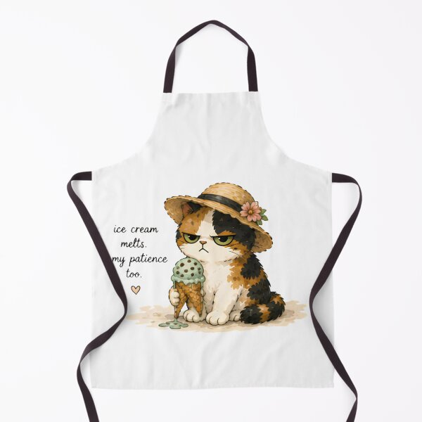 Item preview, Grumpy Calico Cat Summer Watercolor designed and sold by Lunexa-Lab.