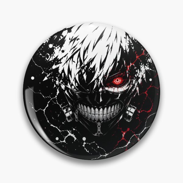 Item preview, Anime Ghoul Smile White Hair Red Veins designed and sold by RoyalEarthstore.