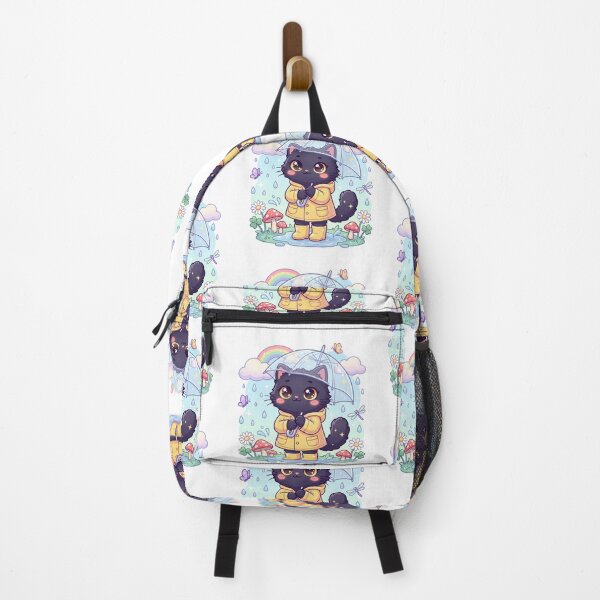 Item preview, Cute Black Cat Rainy Day Sticker Kawaii Cat with Umbrella Cozy Cottagecore T-Shirt designed and sold by Him0227.