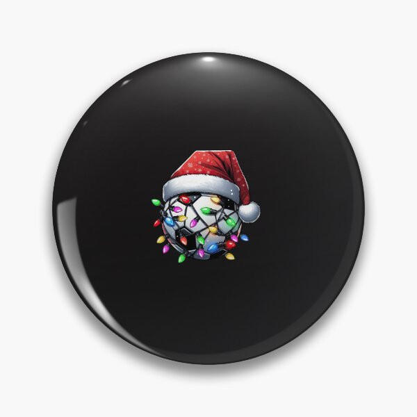 Item preview, Christmas Soccer Ball Santa Hat Holiday Lights Festive Football Design designed and sold by kiralynstration.