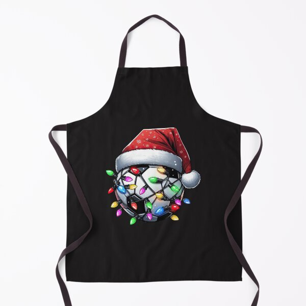 Item preview, Christmas Soccer Ball Santa Hat Holiday Lights Festive Football Design designed and sold by kiralynstration.