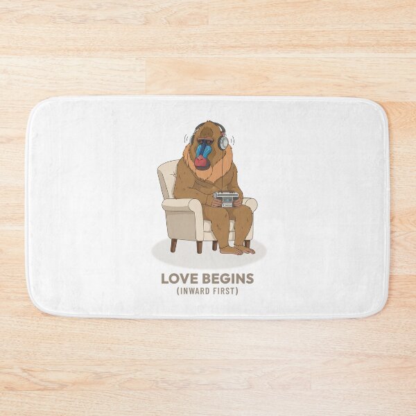Item preview, Mandrill Listening to Music Cozy Retro Art designed and sold by Cozy Vintage Animal.