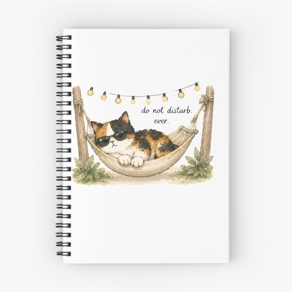 Item preview, Grumpy Calico Cat Summer watercolor Do not disturb designed and sold by Lunexa-Lab.