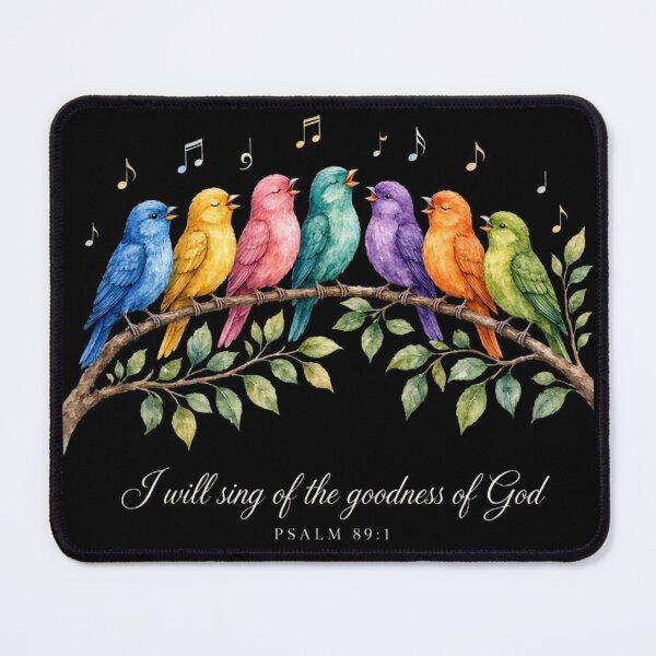 Item preview, I Will Sing Of The Goodness Of God Psalm 89 1 Watercolor Birds designed and sold by CF_VintageDesign.