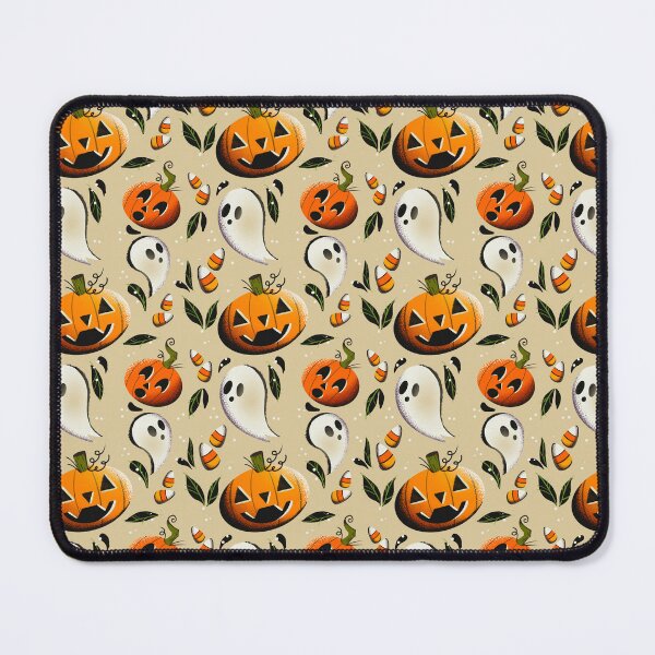Item preview, Jack-o-Ghost Repeat: Yellow designed and sold by WhaleAndAphid.