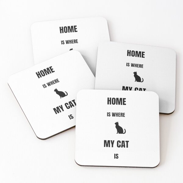 Item preview, Home Is Where My Cat Is Funny Cat Quote Sticker designed and sold by Savage Cat Quotes.