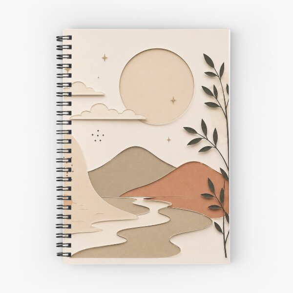 Item preview, Minimal Neutral Landscape Paper Cut Illustration designed and sold by Siti Hoiriyah.