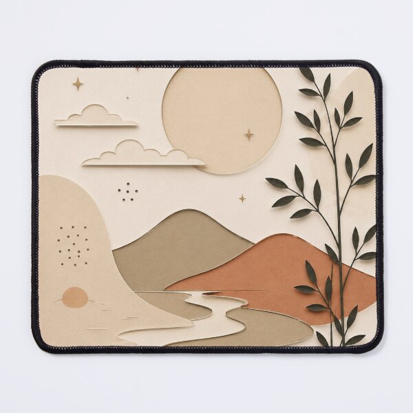 Item preview, Minimal Neutral Landscape Paper Cut Illustration designed and sold by Siti Hoiriyah.