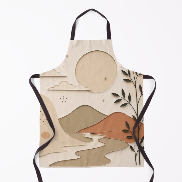 Item preview, Minimal Neutral Landscape Paper Cut Illustration designed and sold by Siti Hoiriyah.