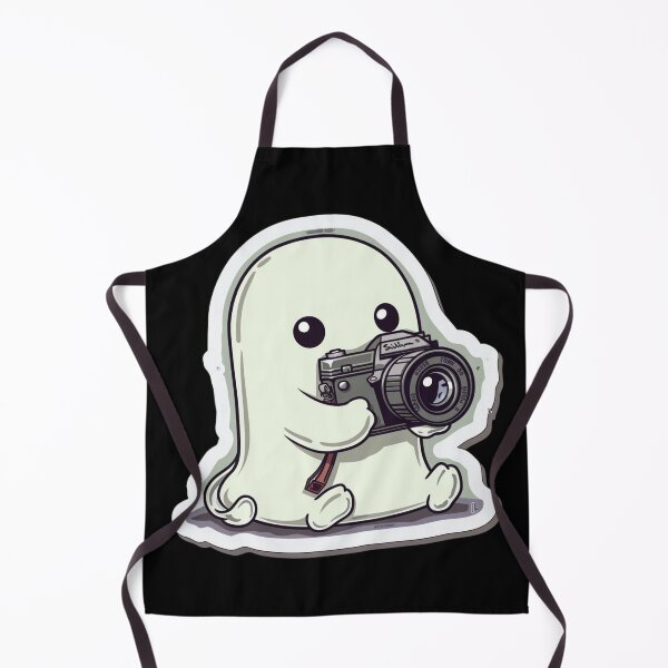 Item preview, Cute Ghost Photographer With Vintage Camera Sticker designed and sold by VectorForge.