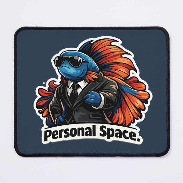 Item preview, Funny Betta Fish Respect My Personal Space designed and sold by SimplePoDesign.