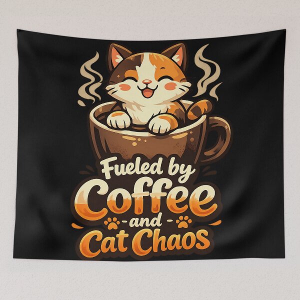 Item preview, Coffee Cat Chaos designed and sold by The Midnight Archive.