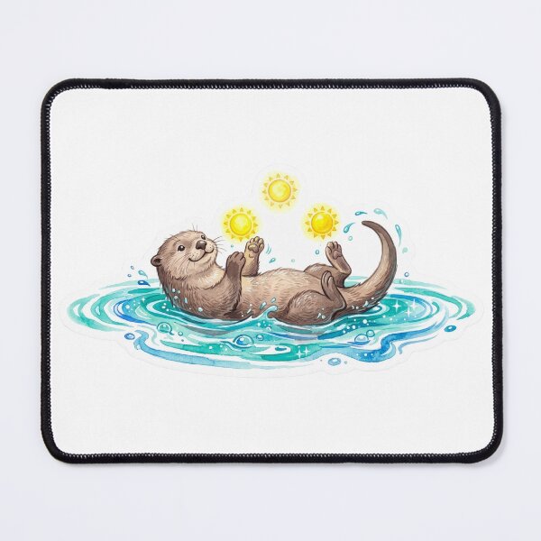 Item preview, Playful Watercolor Otter - Cute Marine Life Sticker Art designed and sold by Mr. Pawsome.