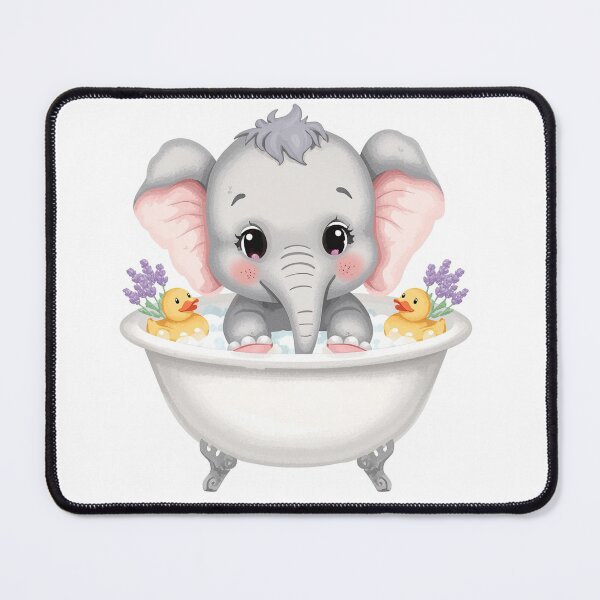 Item preview, An Adorable Elephant - Bubble Bath Aesthetic Sticker designed and sold by DigitfanStudio.