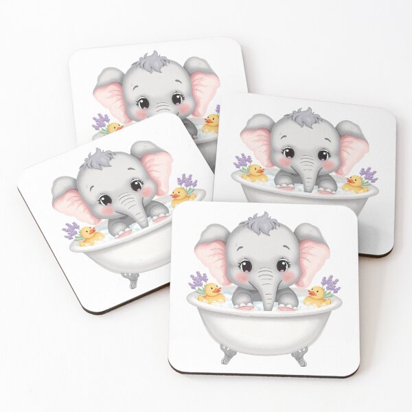 Item preview, An Adorable Elephant - Bubble Bath Aesthetic Sticker designed and sold by DigitfanStudio.