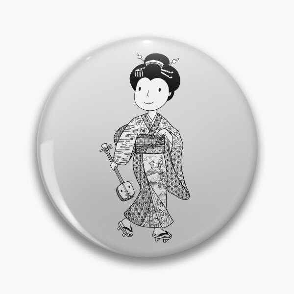 Item preview, Japanese Woman Traditional Kimono Shamisen designed and sold by capricedefille.