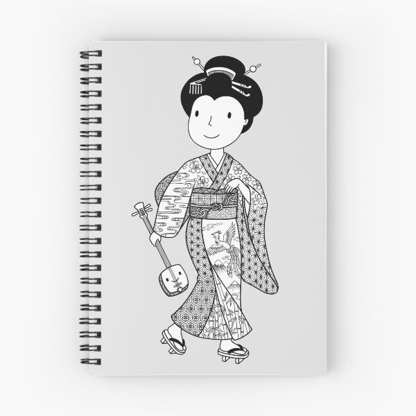 Item preview, Japanese Woman Traditional Kimono Shamisen designed and sold by capricedefille.