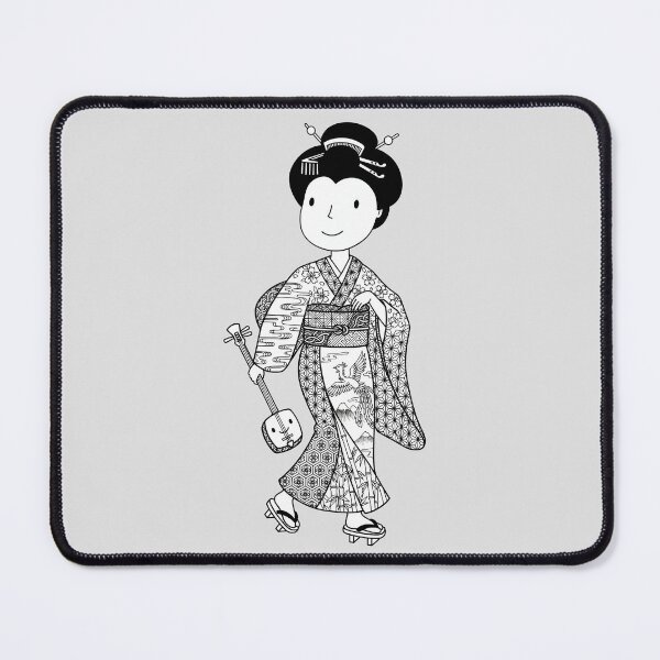 Item preview, Japanese Woman Traditional Kimono Shamisen designed and sold by capricedefille.