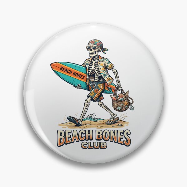 Item preview, Beach Bones Club Skeleton Surfer Summer Vacation designed and sold by AvivaCreative.