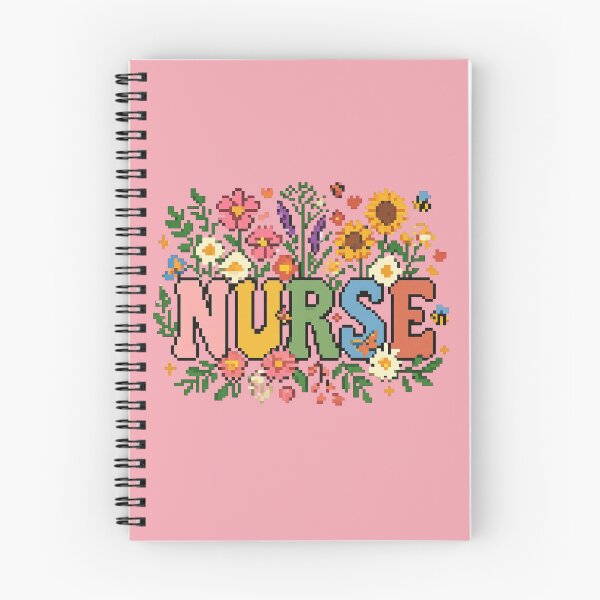 Item preview, Retro Pixel Art Nurse Wildflower Bouquet Healthcare T-Shirt designed and sold by PACS0011.