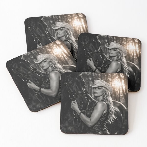 Item preview, Forest Bond – Western Noir Cowgirl Poster and Wall Art designed and sold by Bela Ambrus.