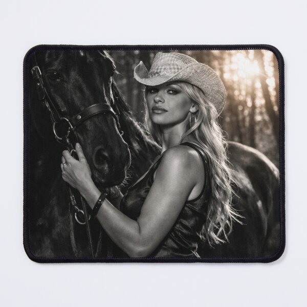 Item preview, Forest Bond – Western Noir Cowgirl Poster and Wall Art designed and sold by Bela Ambrus.